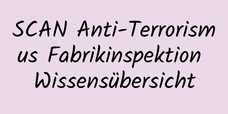 SCAN Anti-Terrorismus Fabrikinspektion Wissensübersicht