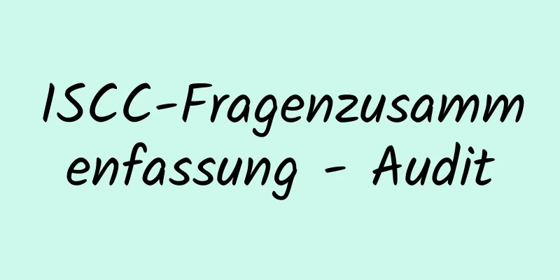 ISCC-Fragenzusammenfassung - Audit