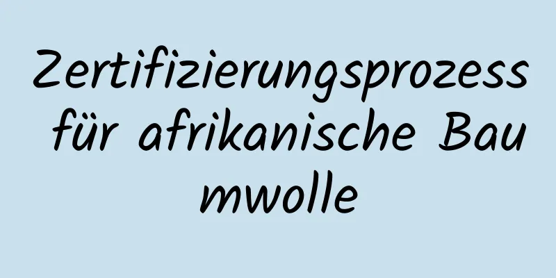 Zertifizierungsprozess für afrikanische Baumwolle