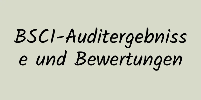 BSCI-Auditergebnisse und Bewertungen