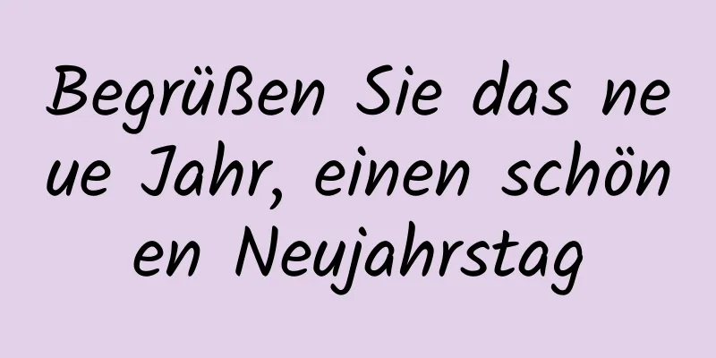 Begrüßen Sie das neue Jahr, einen schönen Neujahrstag