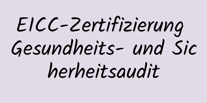 EICC-Zertifizierung Gesundheits- und Sicherheitsaudit