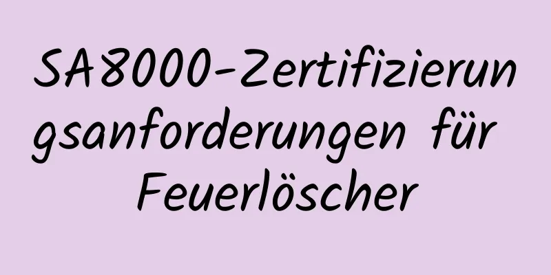 SA8000-Zertifizierungsanforderungen für Feuerlöscher