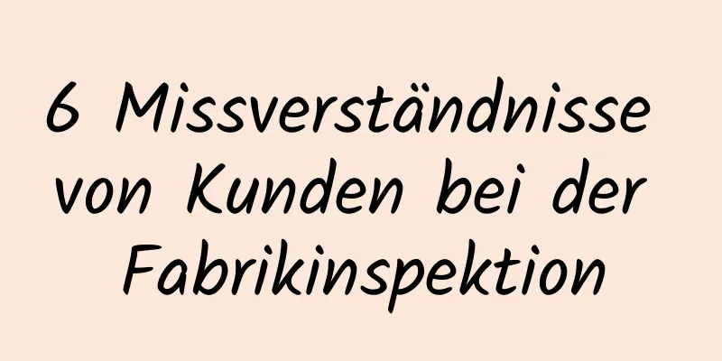 6 Missverständnisse von Kunden bei der Fabrikinspektion