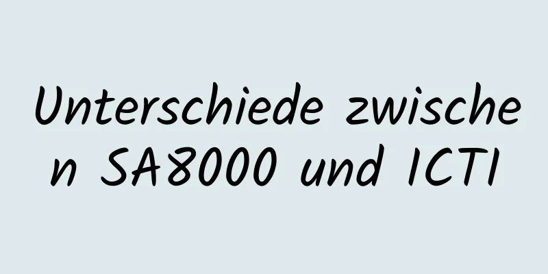 Unterschiede zwischen SA8000 und ICTI