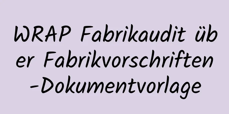 WRAP Fabrikaudit über Fabrikvorschriften-Dokumentvorlage