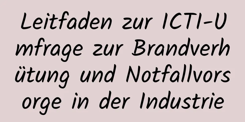 Leitfaden zur ICTI-Umfrage zur Brandverhütung und Notfallvorsorge in der Industrie