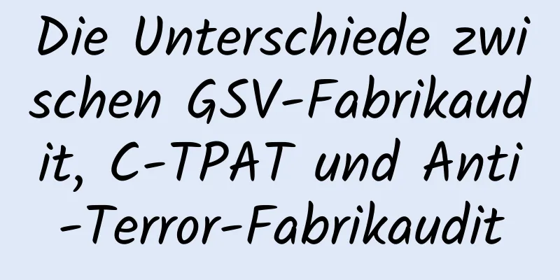 Die Unterschiede zwischen GSV-Fabrikaudit, C-TPAT und Anti-Terror-Fabrikaudit