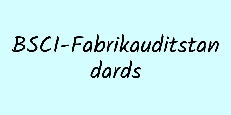 BSCI-Fabrikauditstandards