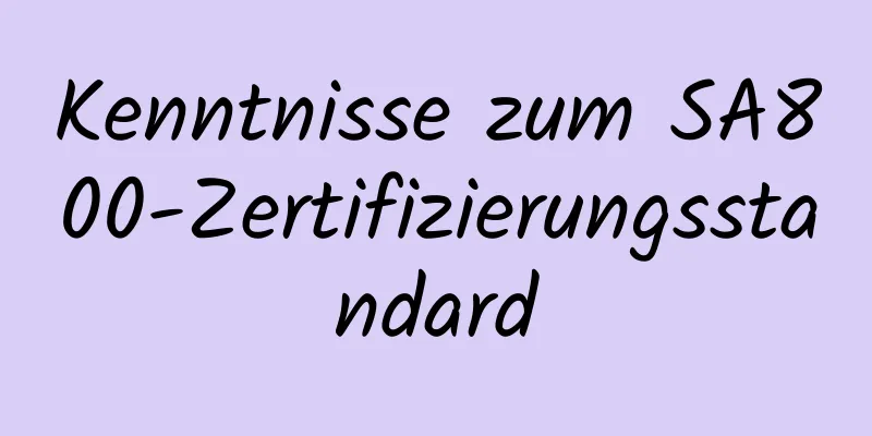 Kenntnisse zum SA800-Zertifizierungsstandard