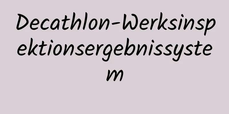 Decathlon-Werksinspektionsergebnissystem