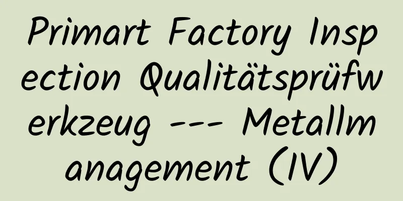 Primart Factory Inspection Qualitätsprüfwerkzeug --- Metallmanagement (IV)