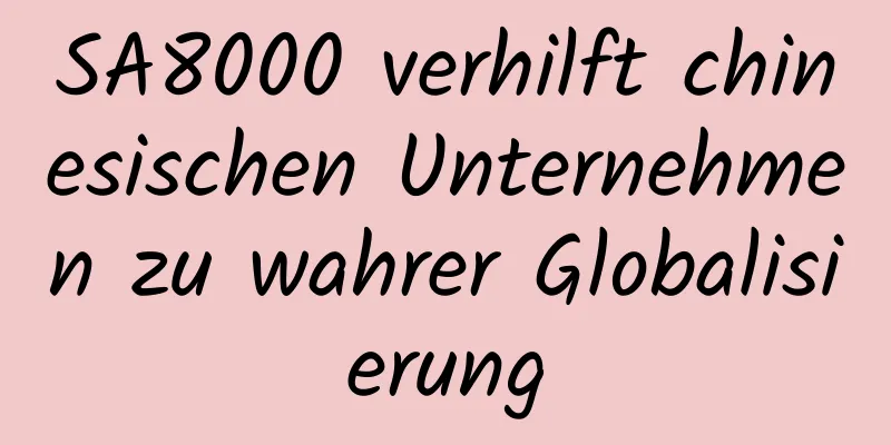 SA8000 verhilft chinesischen Unternehmen zu wahrer Globalisierung