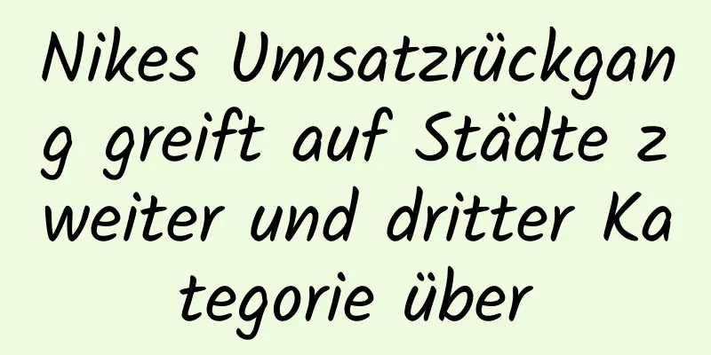 Nikes Umsatzrückgang greift auf Städte zweiter und dritter Kategorie über