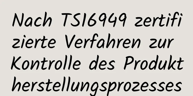 Nach TS16949 zertifizierte Verfahren zur Kontrolle des Produktherstellungsprozesses