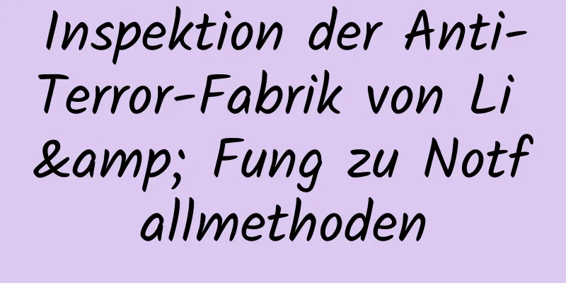 Inspektion der Anti-Terror-Fabrik von Li & Fung zu Notfallmethoden