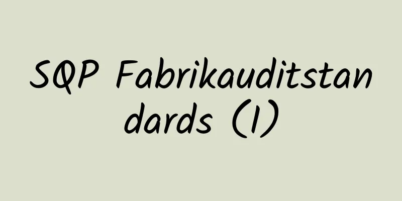 SQP Fabrikauditstandards (I)