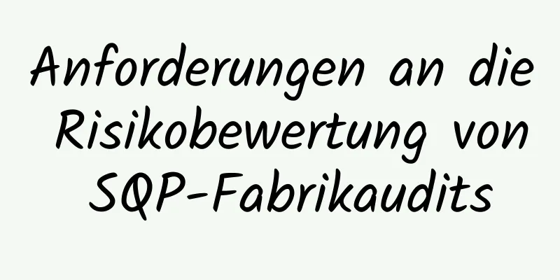 Anforderungen an die Risikobewertung von SQP-Fabrikaudits