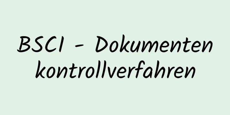 BSCI - Dokumentenkontrollverfahren