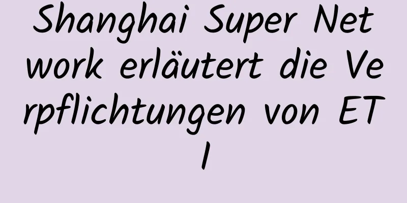 Shanghai Super Network erläutert die Verpflichtungen von ETI