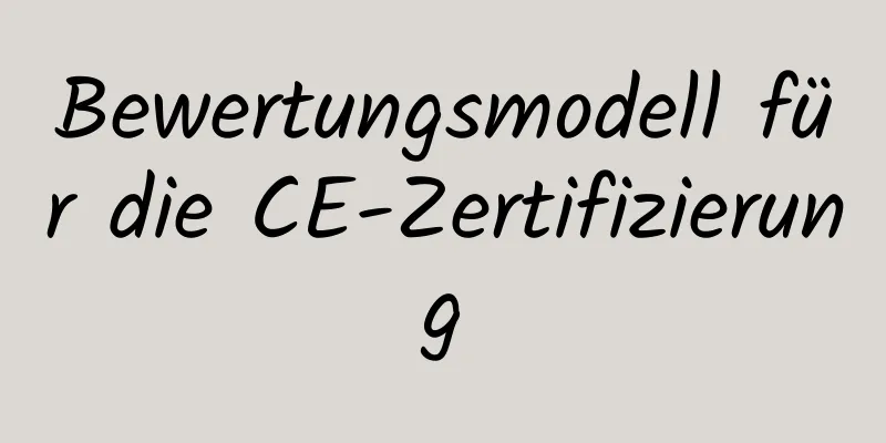 Bewertungsmodell für die CE-Zertifizierung