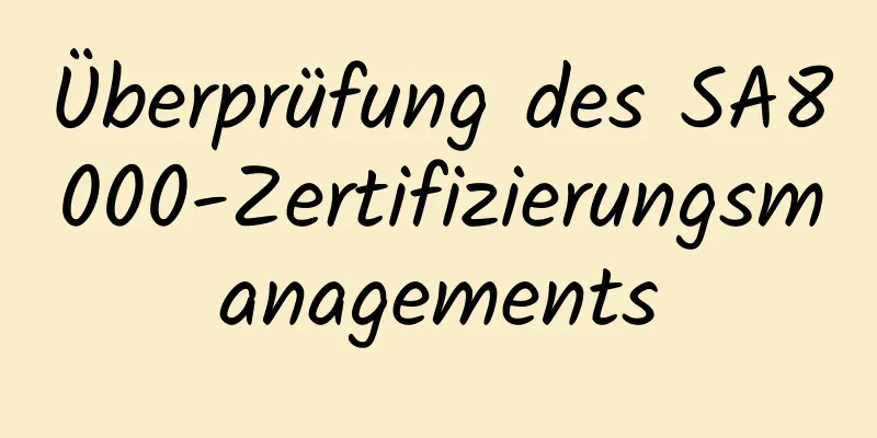 Überprüfung des SA8000-Zertifizierungsmanagements