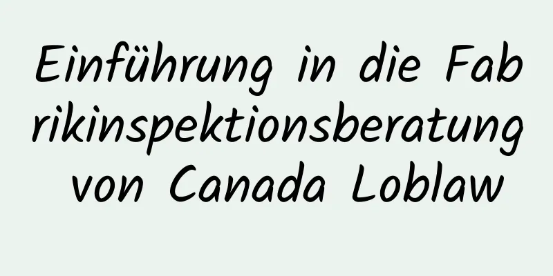 Einführung in die Fabrikinspektionsberatung von Canada Loblaw