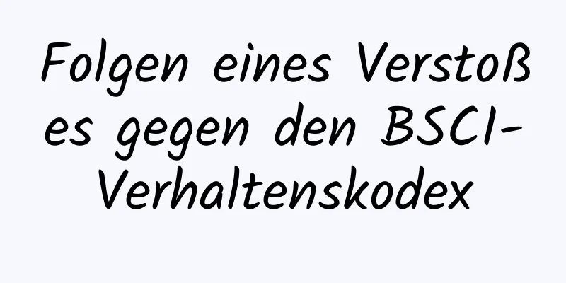 Folgen eines Verstoßes gegen den BSCI-Verhaltenskodex