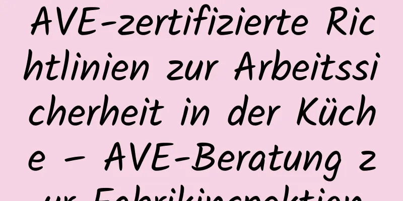 AVE-zertifizierte Richtlinien zur Arbeitssicherheit in der Küche – AVE-Beratung zur Fabrikinspektion