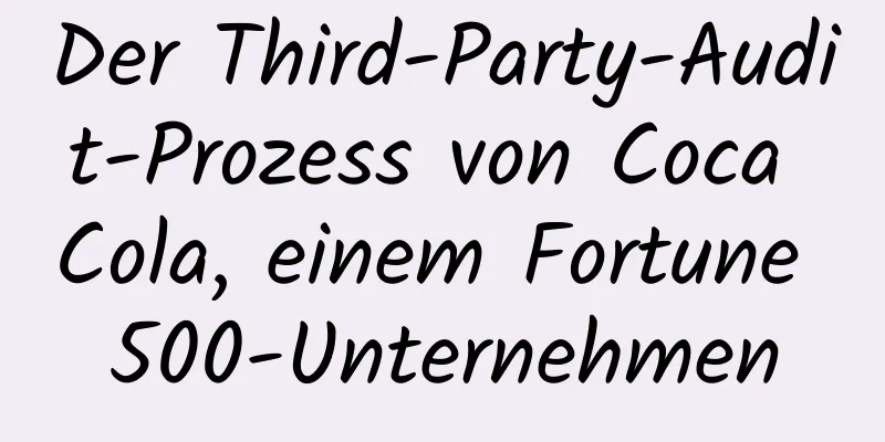 Der Third-Party-Audit-Prozess von Coca Cola, einem Fortune 500-Unternehmen