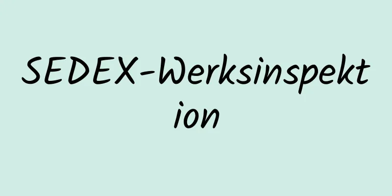 SEDEX-Werksinspektion