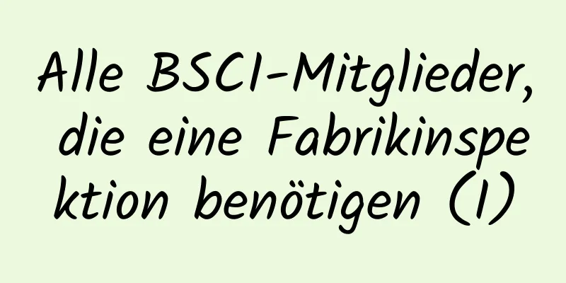 Alle BSCI-Mitglieder, die eine Fabrikinspektion benötigen (I)