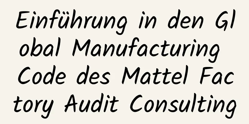 Einführung in den Global Manufacturing Code des Mattel Factory Audit Consulting