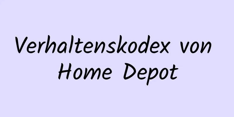 Verhaltenskodex von Home Depot