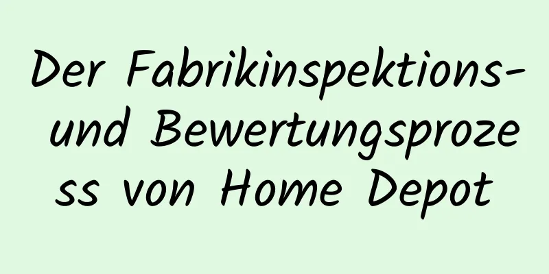 Der Fabrikinspektions- und Bewertungsprozess von Home Depot