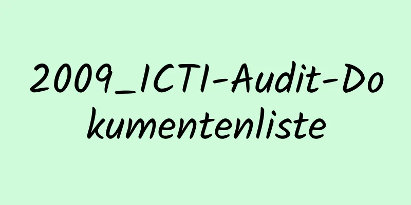 2009_ICTI-Audit-Dokumentenliste