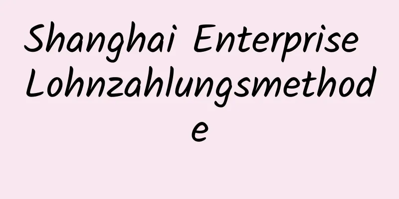 Shanghai Enterprise Lohnzahlungsmethode