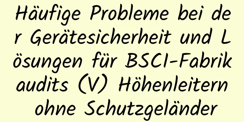 Häufige Probleme bei der Gerätesicherheit und Lösungen für BSCI-Fabrikaudits (V) Höhenleitern ohne Schutzgeländer